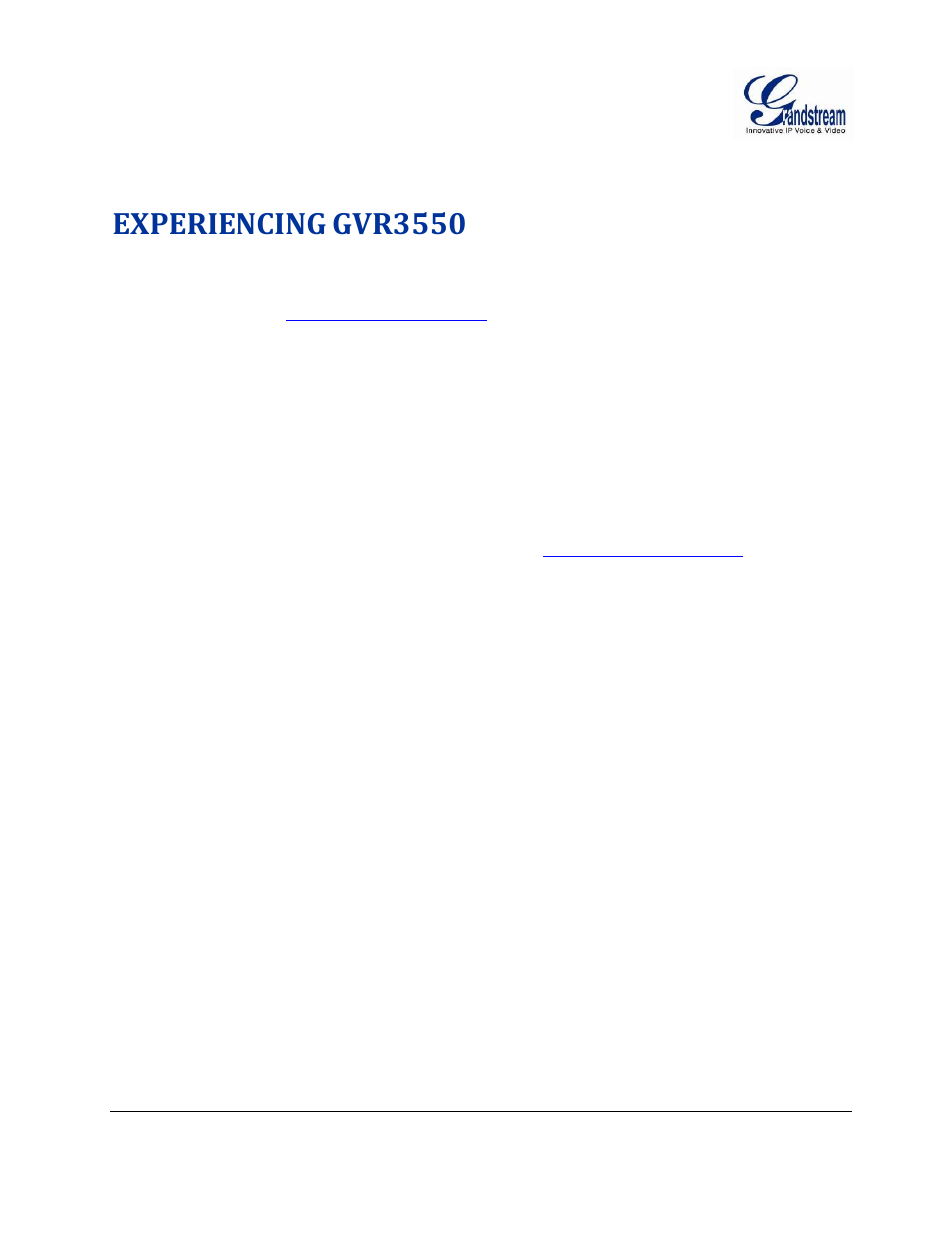 Experiencing gvr3550, Experiencing, Gvr3550 | Grandstream GVR3550 User Manual User Manual | Page 116 / 120