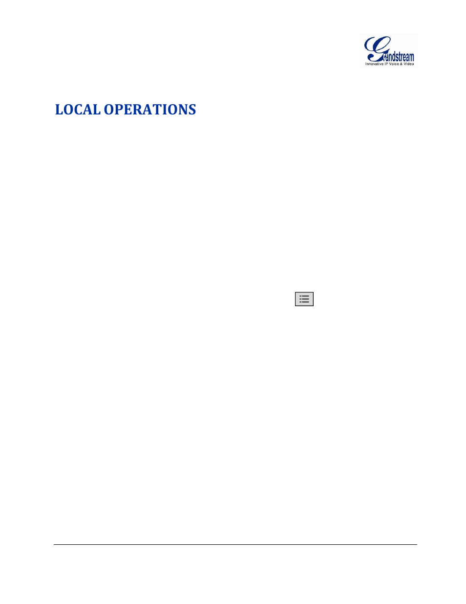Local operations, Using the wizard, Login | Using, Wizard, Local, Operations | Grandstream GVR3550 User Manual User Manual | Page 30 / 120