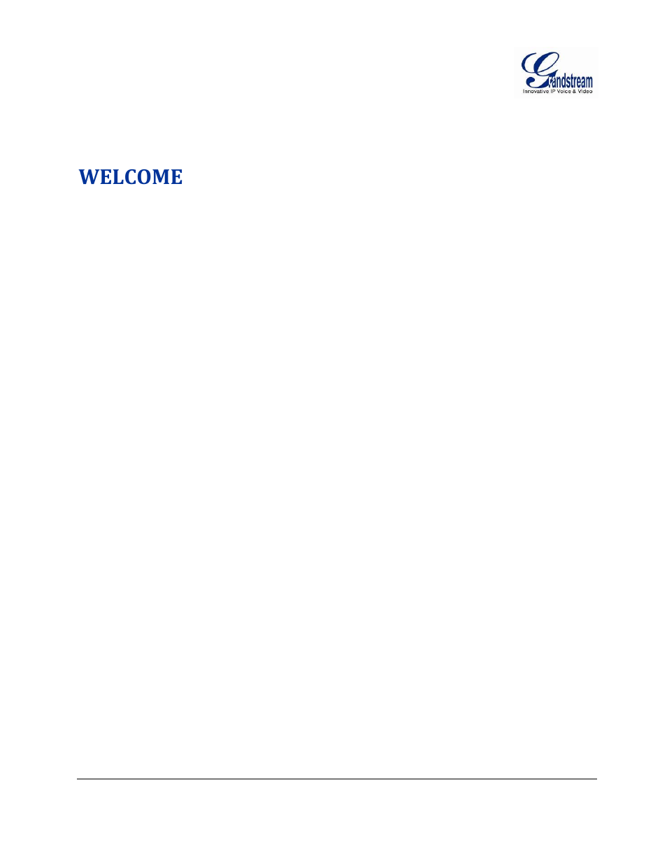 Welcome | Grandstream GVR3550 User Manual User Manual | Page 8 / 120
