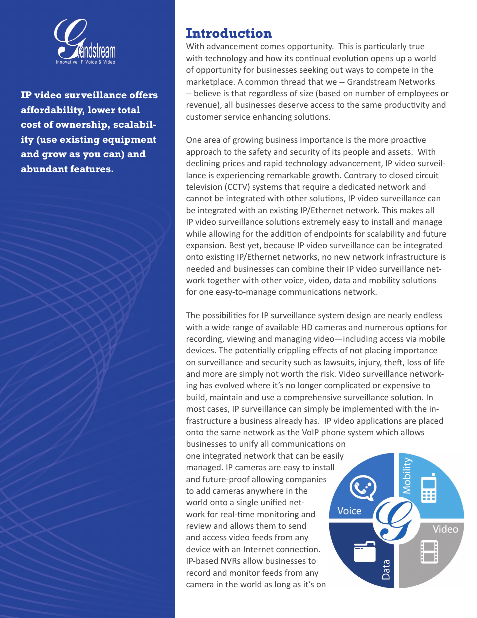 Introduction | Grandstream Surveillance Buyer's Guide User Manual | Page 3 / 29