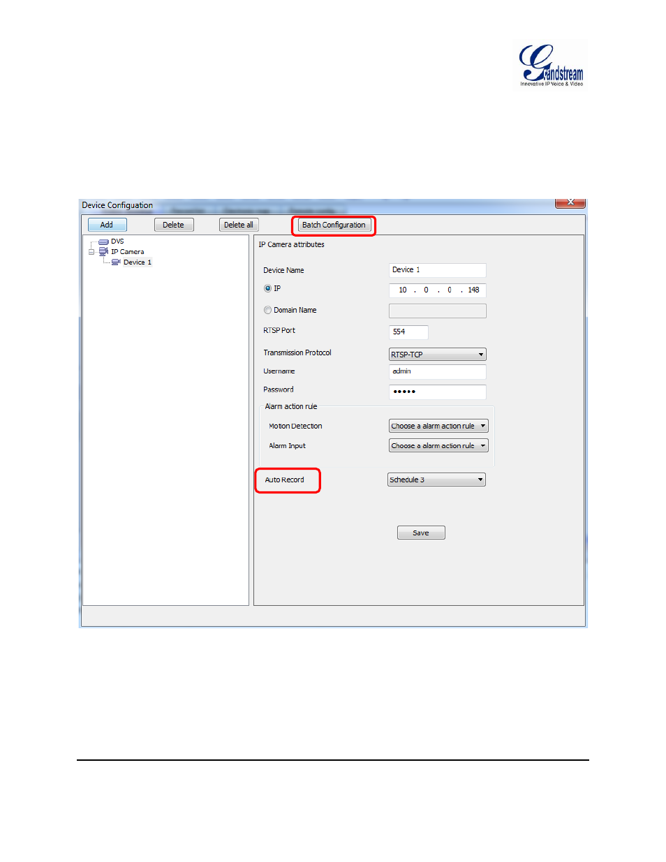 Configure alarm triggers and rules, Figure 12: gsurf_pro auto record time schedule | Grandstream GSurf Pro User Manual User Manual | Page 19 / 45