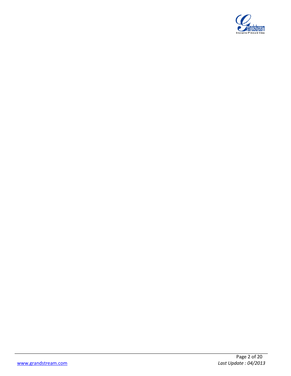 Grandstream Synology User Manual | Page 2 / 20