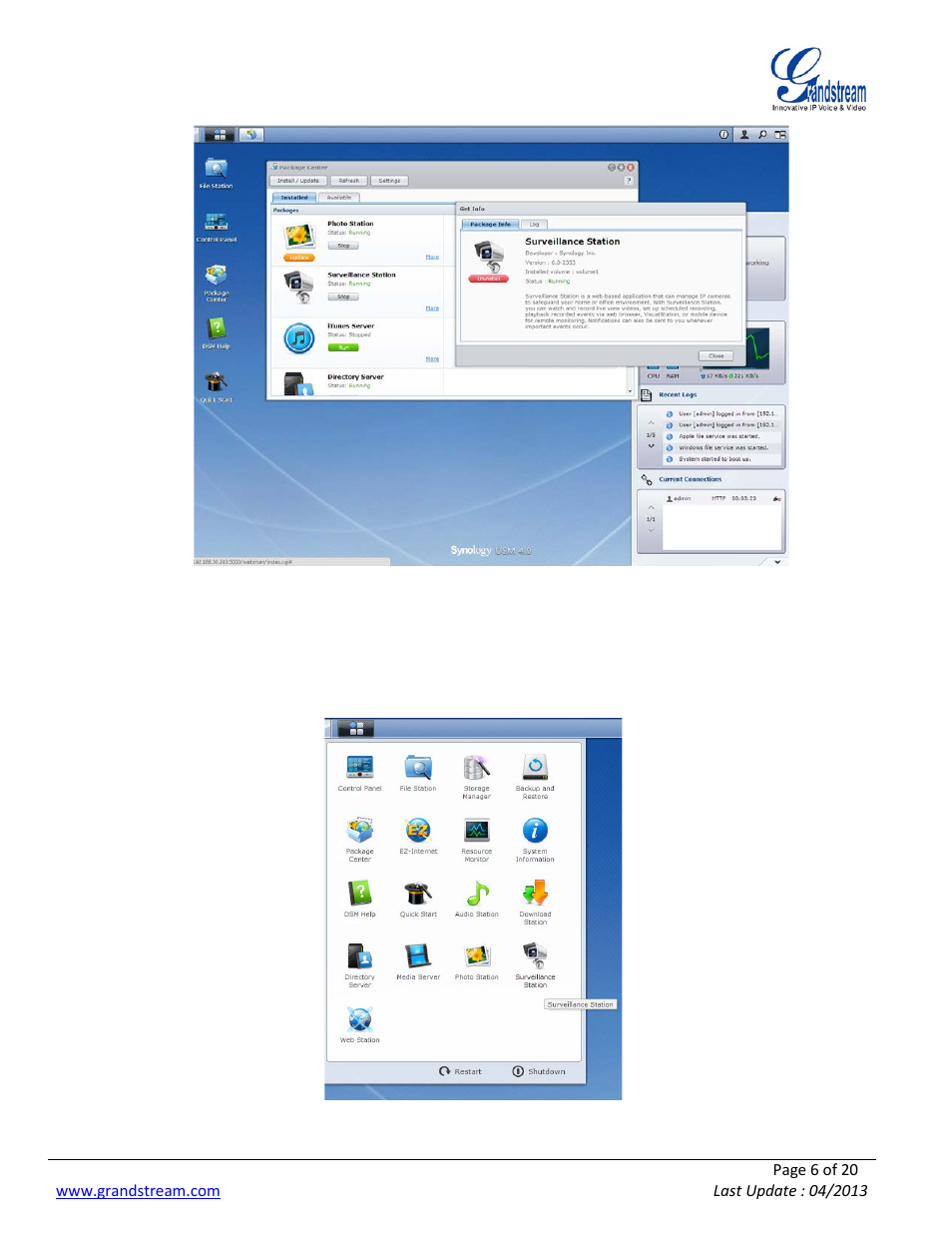 Grandstream Synology User Manual | Page 6 / 20