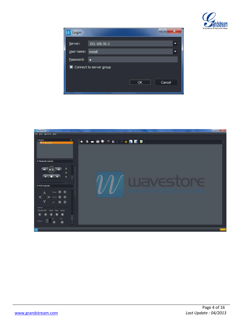 Grandstream Wavestore User Manual | Page 4 / 16