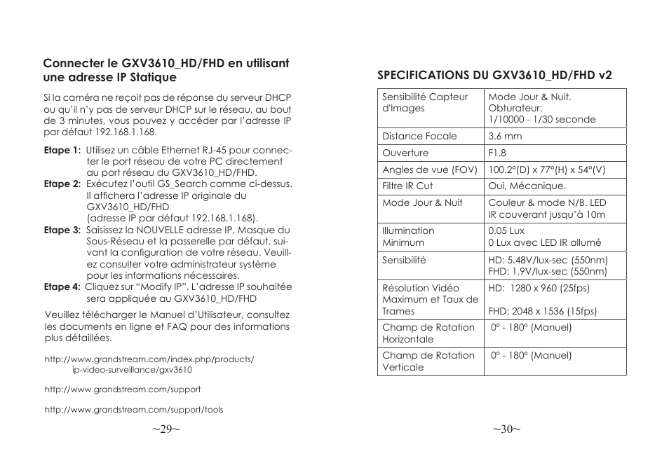 Grandstream GXV3610 v2 Series Quick Installation Guide User Manual | Page 17 / 47