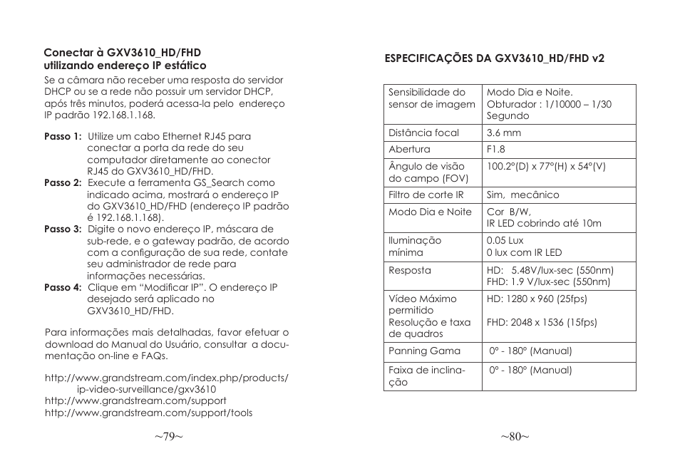 Grandstream GXV3610 v2 Series Quick Installation Guide User Manual | Page 42 / 47