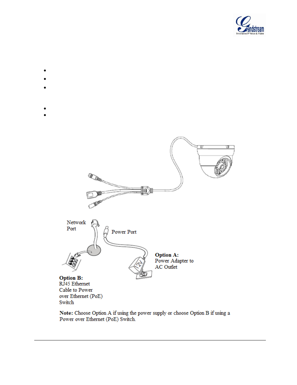 Connect your gxv3610_hd/fhd, Sing the, Ower | Dapter as power supply, Sing, As power supply, Gxv3610_hd/fhd | Grandstream GXV3610 2 Series Mounting Installation Guide User Manual | Page 11 / 14