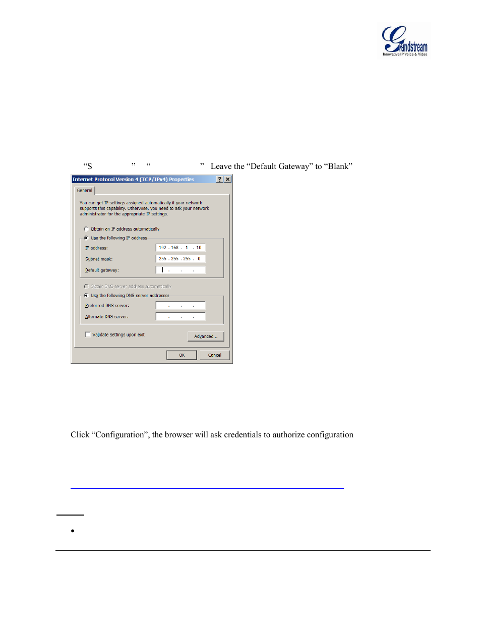 Onnect to the, Amera using, Tatic | Grandstream GXV3610 2 Series Mounting Installation Guide User Manual | Page 14 / 14