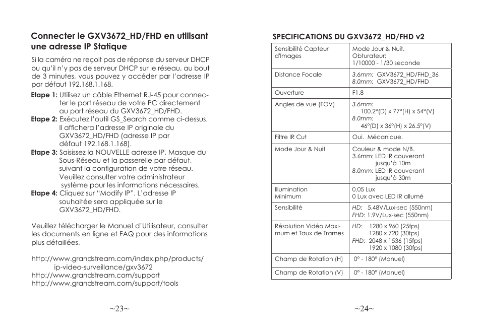Grandstream GXV3672_HD Quick Installation Guide User Manual | Page 14 / 38