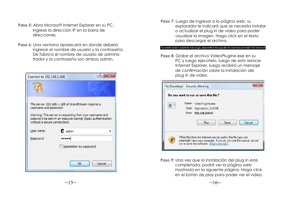 Grandstream GXV3651 FHD IP Camera Quick Installation Guide User Manual | Page 10 / 22
