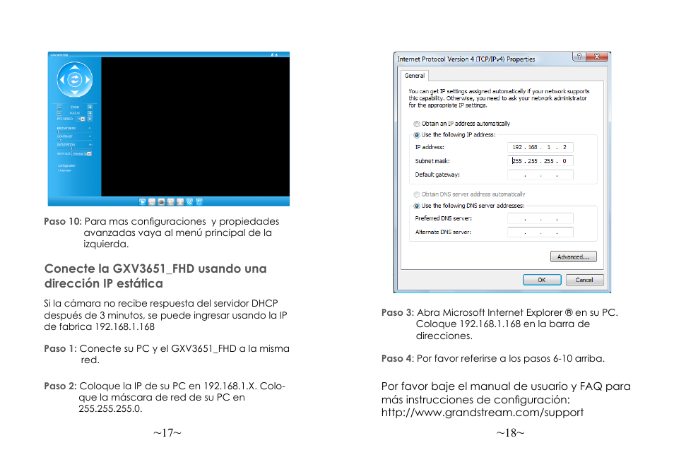 Grandstream GXV3651 FHD IP Camera Quick Installation Guide User Manual | Page 11 / 22