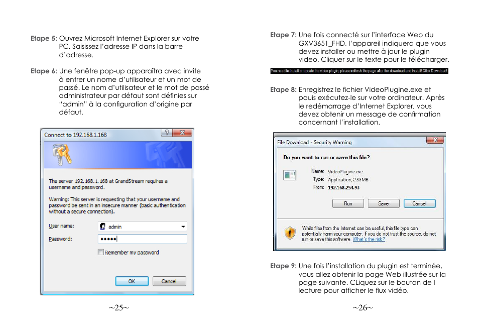 Grandstream GXV3651 FHD IP Camera Quick Installation Guide User Manual | Page 15 / 22