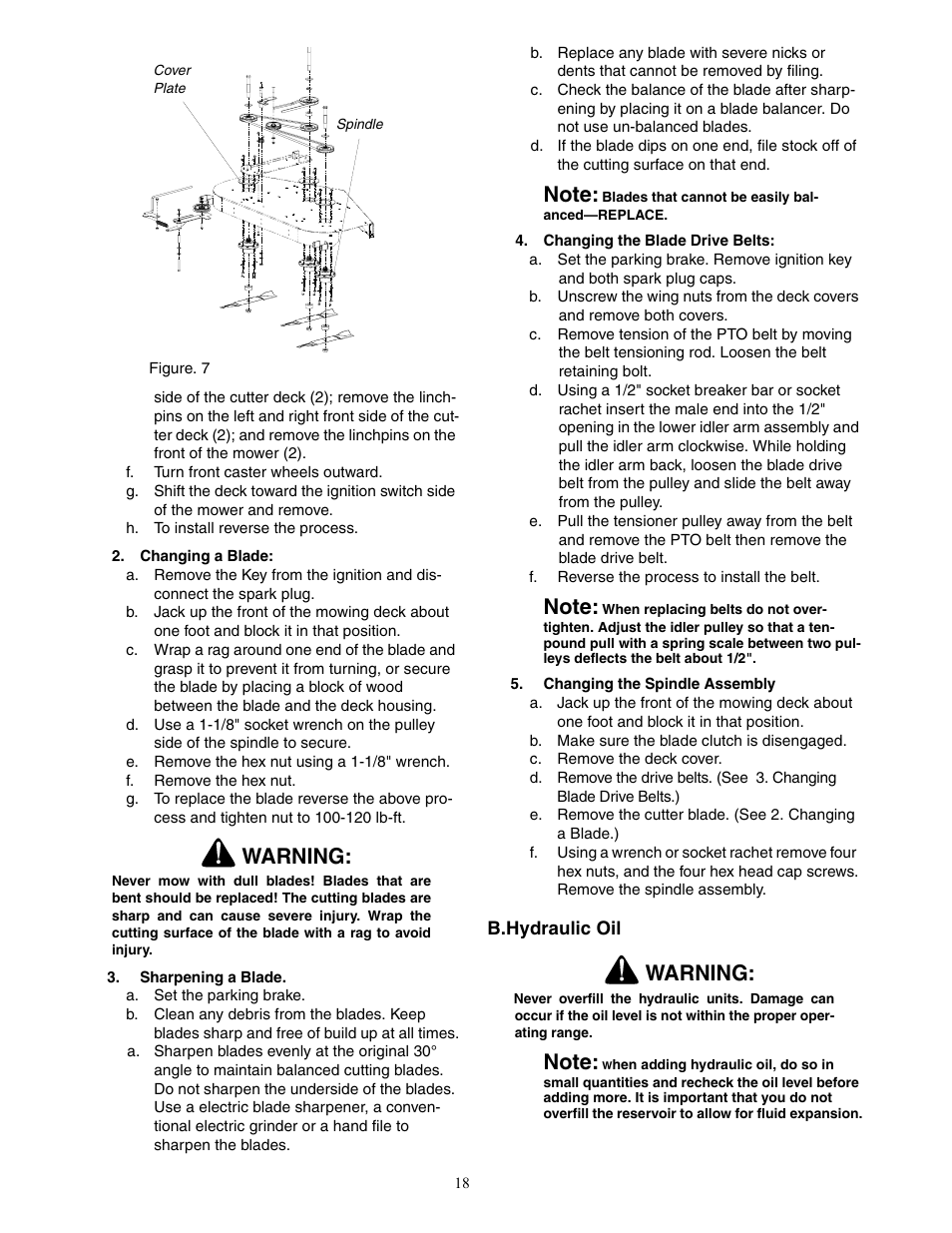 Warning | Cub Cadet Zero-Turn Commercial Riding Mower Professional Turf Equipment User Manual | Page 18 / 36
