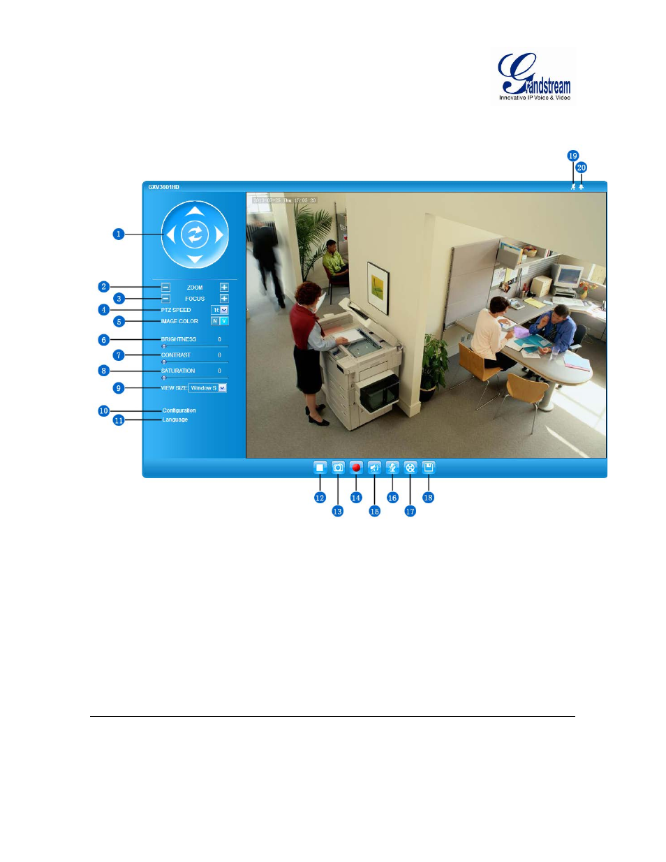Gxv3601_hd, Igure, Age of | Gxv3601_hd home web page | Grandstream GXV3601 Series IP Camera User Manual User Manual | Page 18 / 59