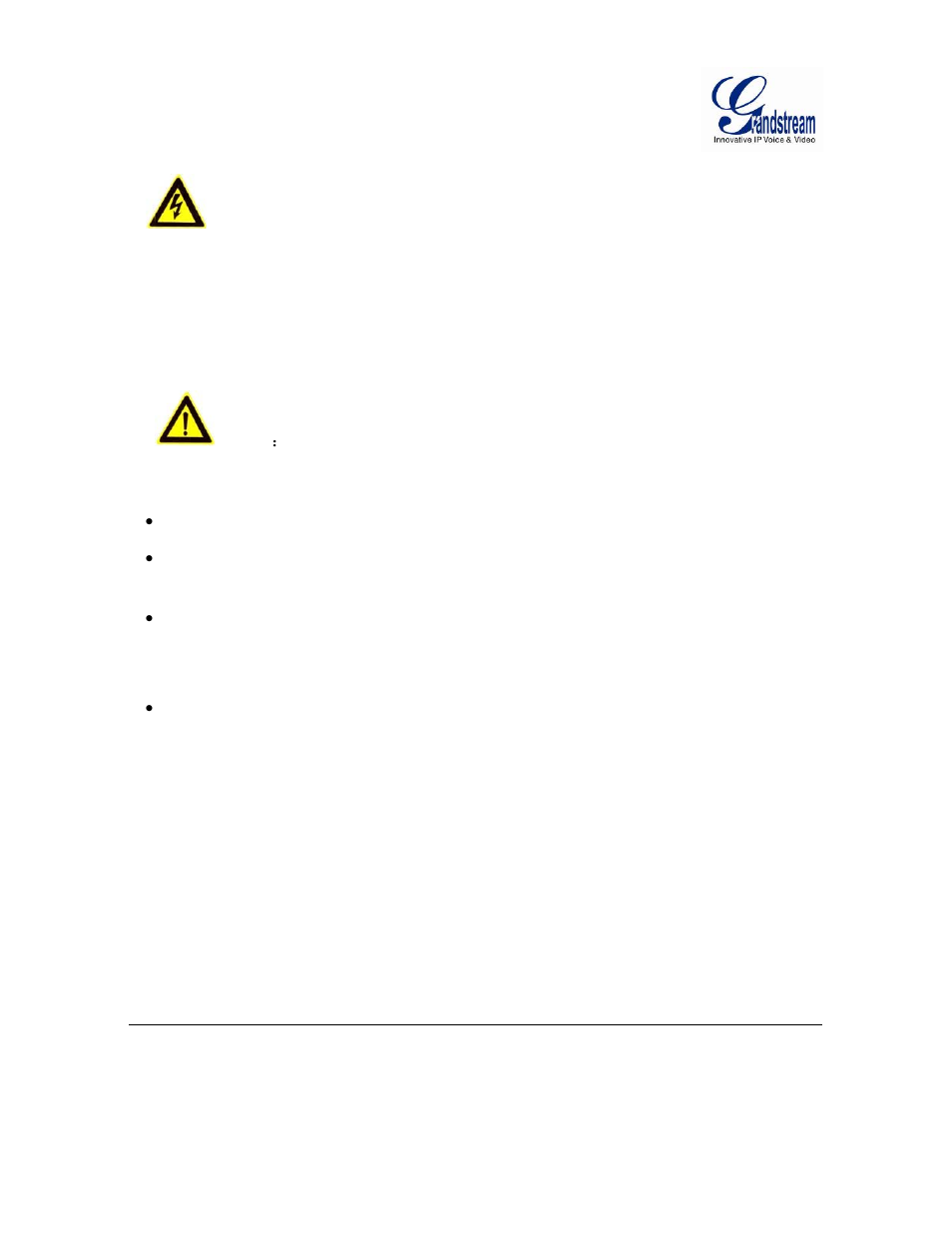 Arranty | Grandstream GXV3601 Series IP Camera User Manual User Manual | Page 6 / 59