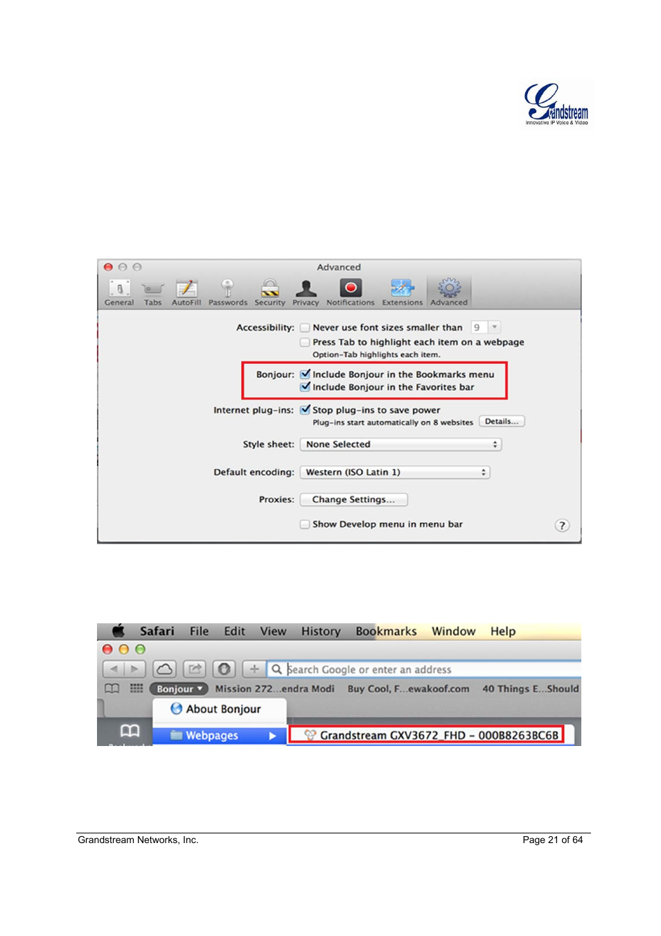 Grandstream GXV3611IR HD User Manual User Manual | Page 21 / 64