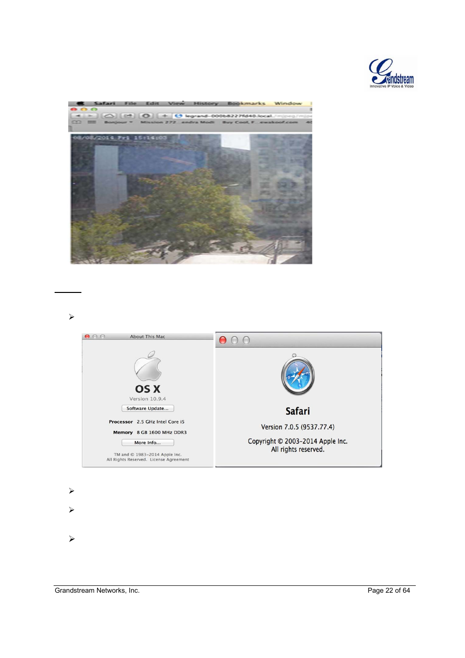 Grandstream GXV3611IR HD User Manual User Manual | Page 22 / 64