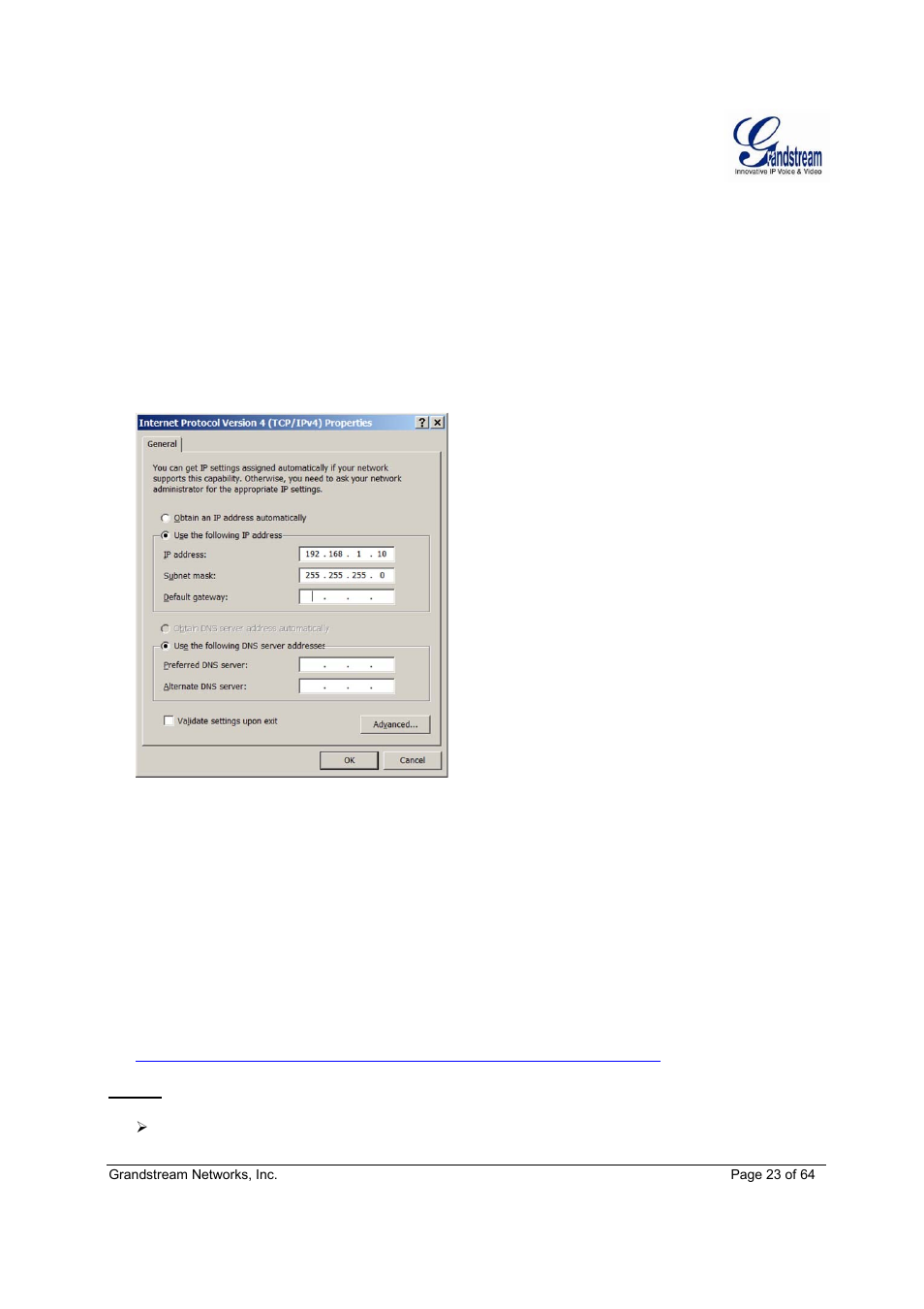 Grandstream GXV3611IR HD User Manual User Manual | Page 23 / 64
