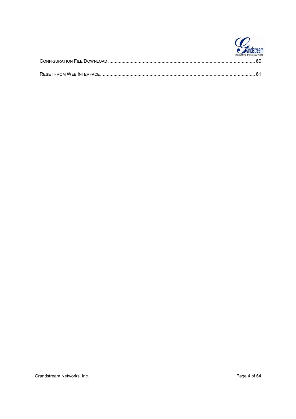 Grandstream GXV3611IR HD User Manual User Manual | Page 4 / 64