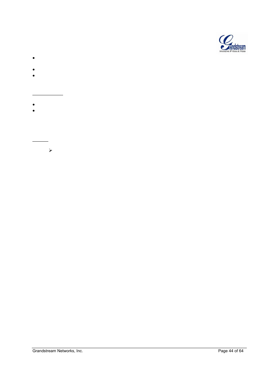 Grandstream GXV3611IR HD User Manual User Manual | Page 44 / 64