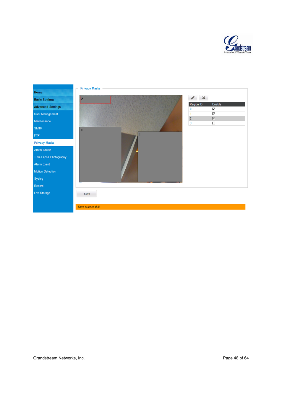 Grandstream GXV3611IR HD User Manual User Manual | Page 48 / 64