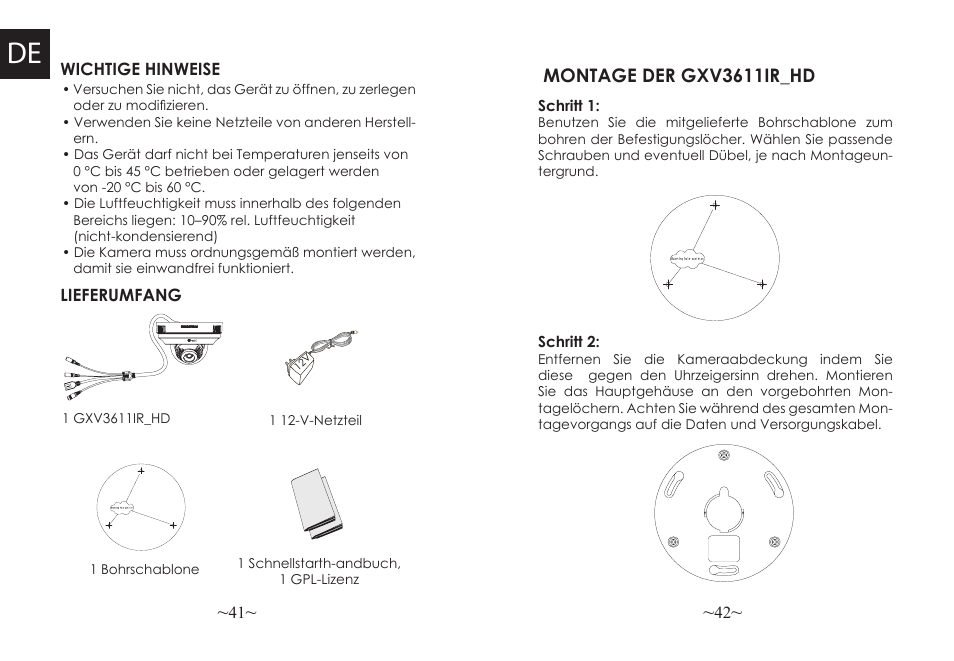Grandstream GXV3611IR HD Quick Installation Guide User Manual | Page 23 / 47