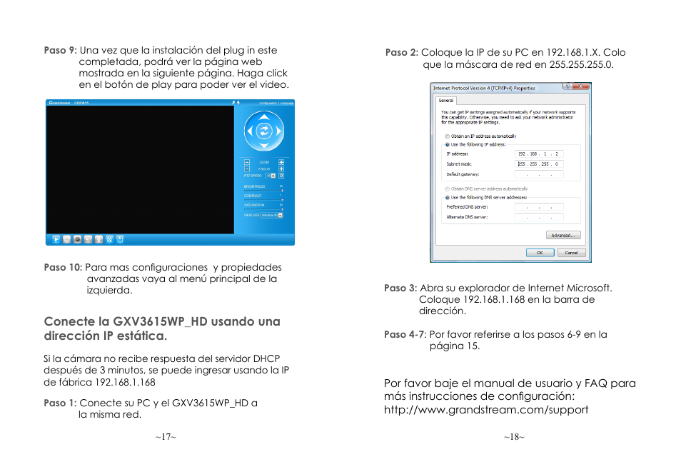 Grandstream GXV3615WP HD Quick Installation Guide User Manual | Page 11 / 22