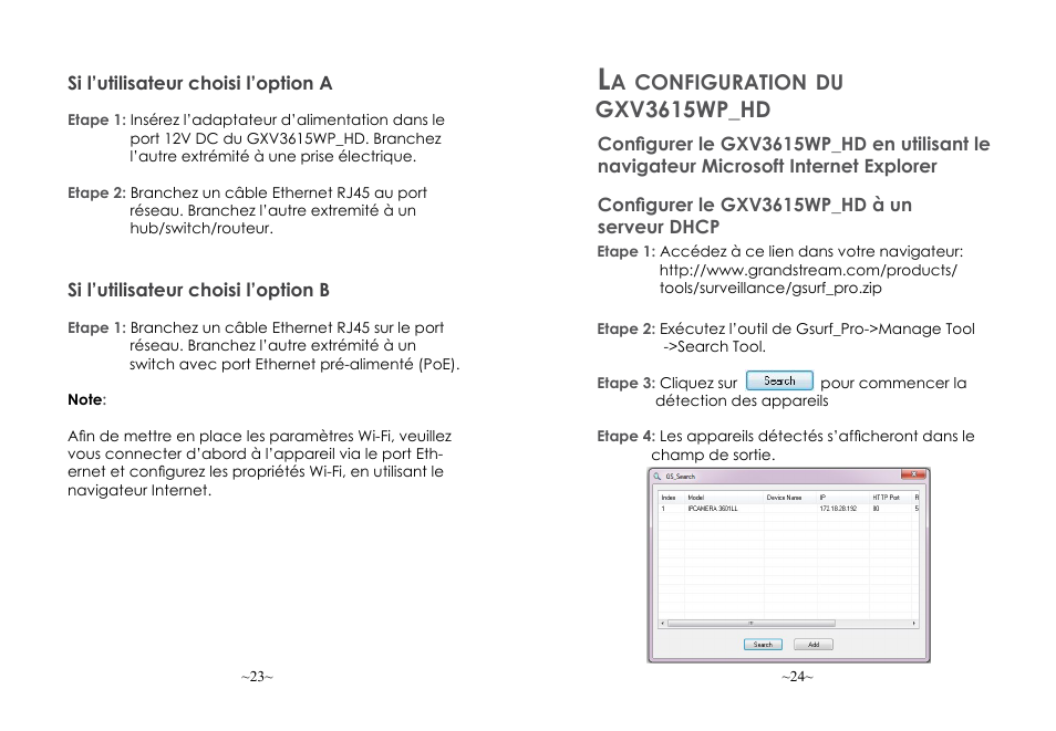 Gxv3615wp_hd, Configuration | Grandstream GXV3615WP HD Quick Installation Guide User Manual | Page 14 / 22