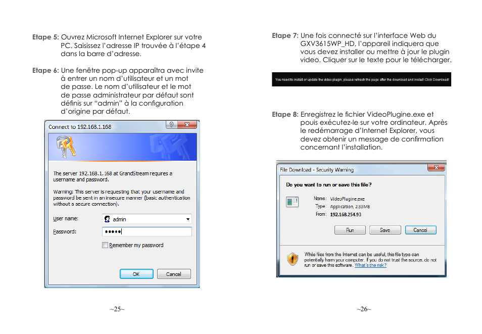 Grandstream GXV3615WP HD Quick Installation Guide User Manual | Page 15 / 22