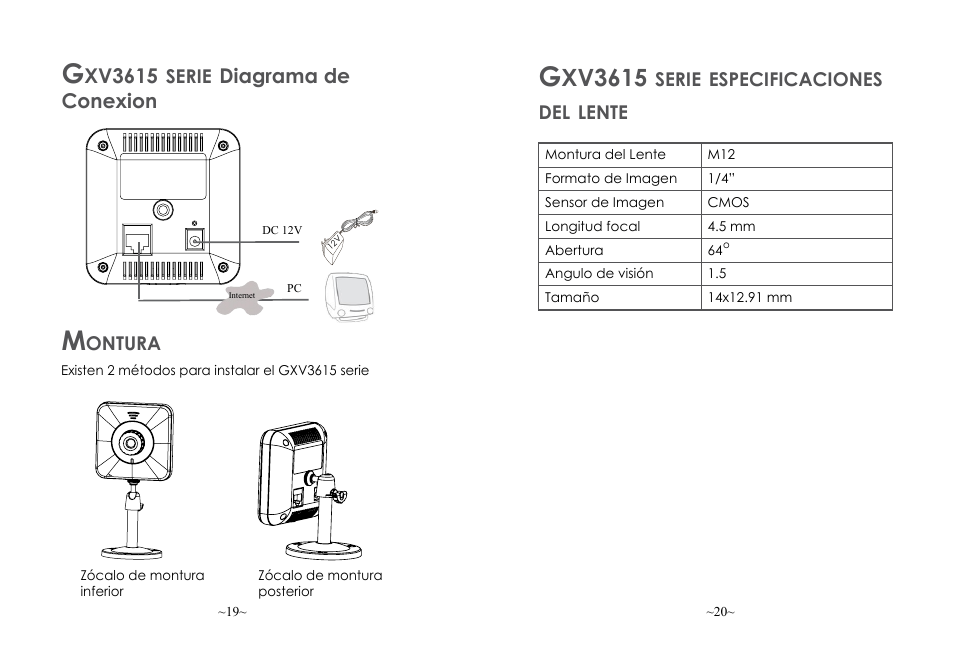 Xv3615 | Grandstream GXV3615 Series Quick Installation Guide User Manual | Page 11 / 21