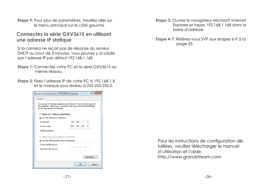 Grandstream GXV3615 Series Quick Installation Guide User Manual | Page 15 / 21