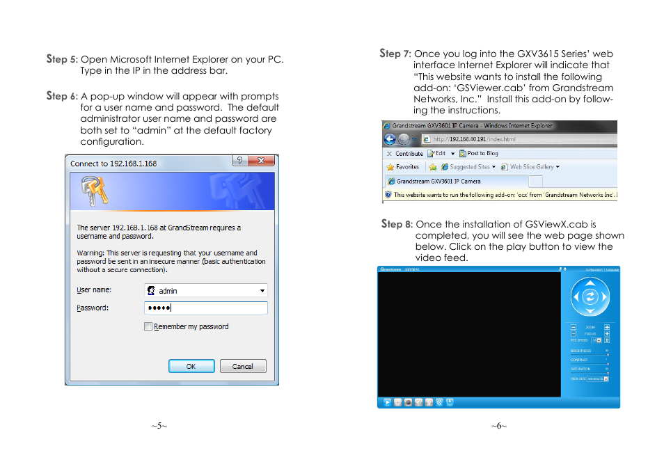 Grandstream GXV3615 Series Quick Installation Guide User Manual | Page 4 / 21