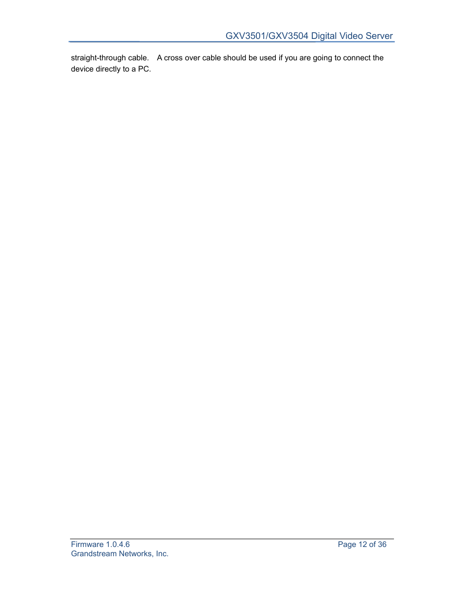 Grandstream GXV3501 Series User Manual User Manual | Page 12 / 36