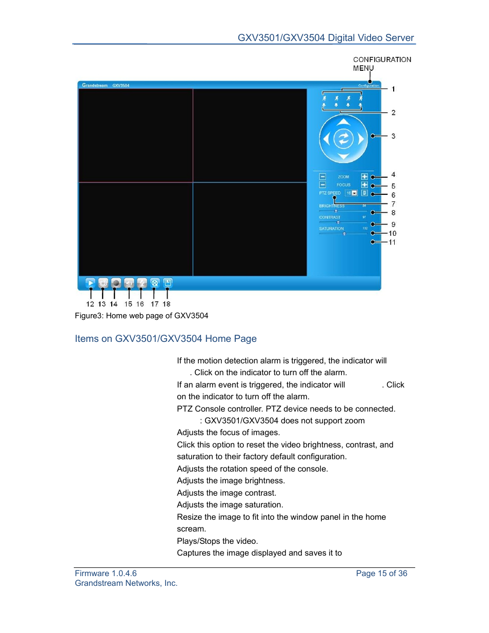 Grandstream GXV3501 Series User Manual User Manual | Page 15 / 36