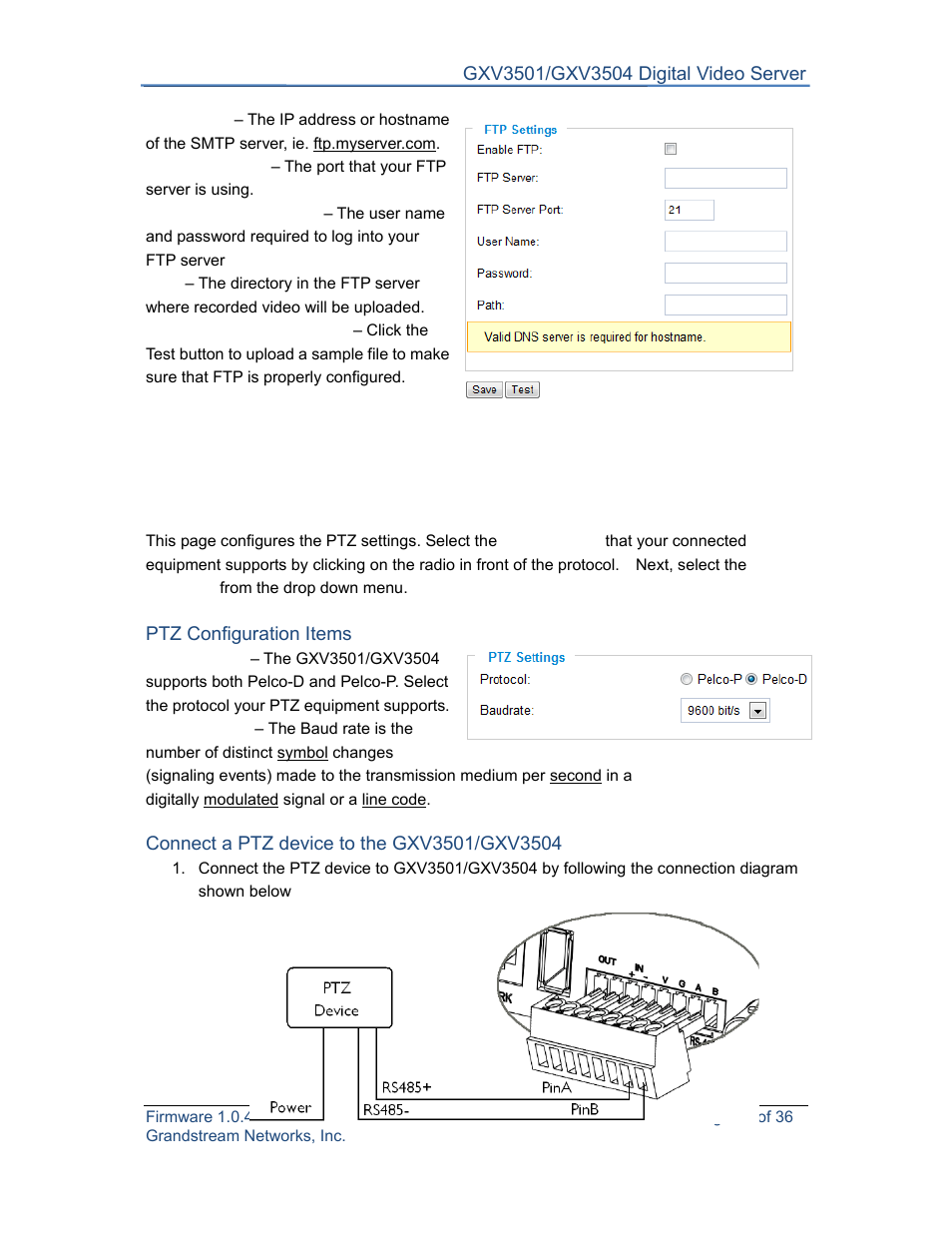 Grandstream GXV3501 Series User Manual User Manual | Page 26 / 36