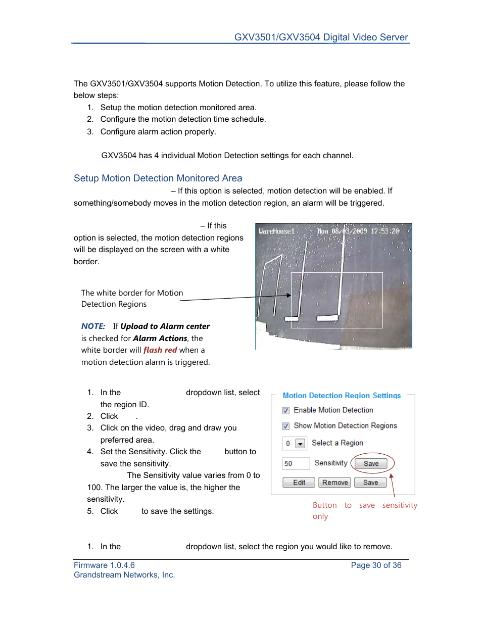 Grandstream GXV3501 Series User Manual User Manual | Page 30 / 36