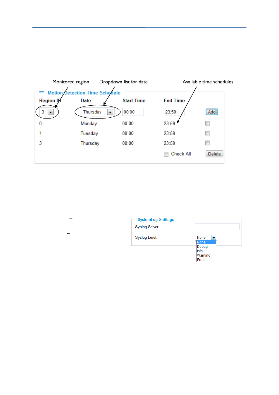 Ip camera system log | Grandstream GXV3500 User Manual User Manual | Page 27 / 32