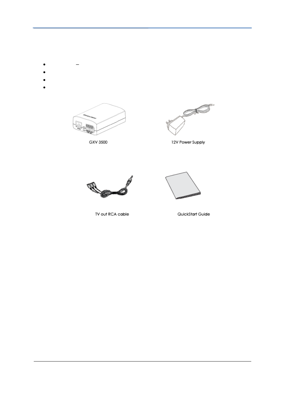 Package contents | Grandstream GXV3500 User Manual User Manual | Page 5 / 32