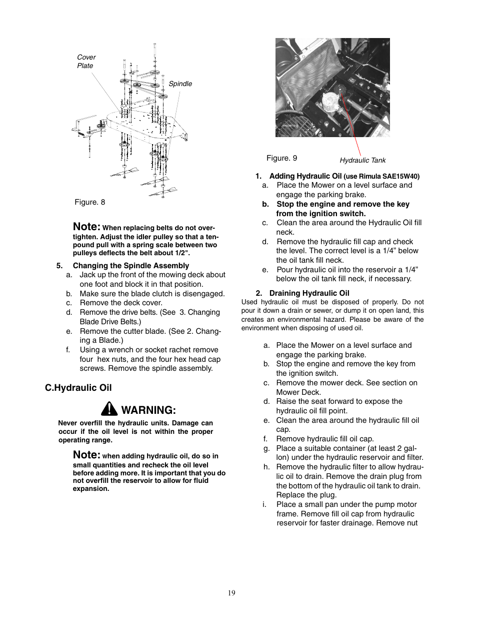 Warning | Cub Cadet 53AJ8CT6050 User Manual | Page 19 / 36