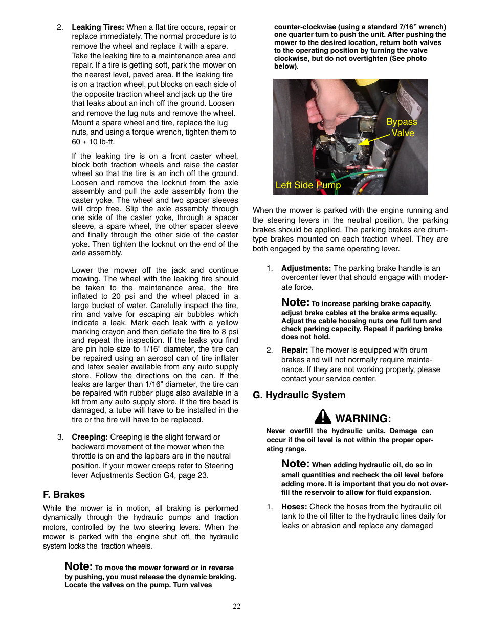 Warning | Cub Cadet 53AJ8CT6050 User Manual | Page 22 / 36