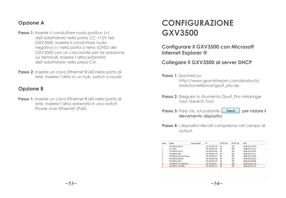 Configurazione gxv3500 | Grandstream GXV3500 Quick Installation Guide User Manual | Page 29 / 32