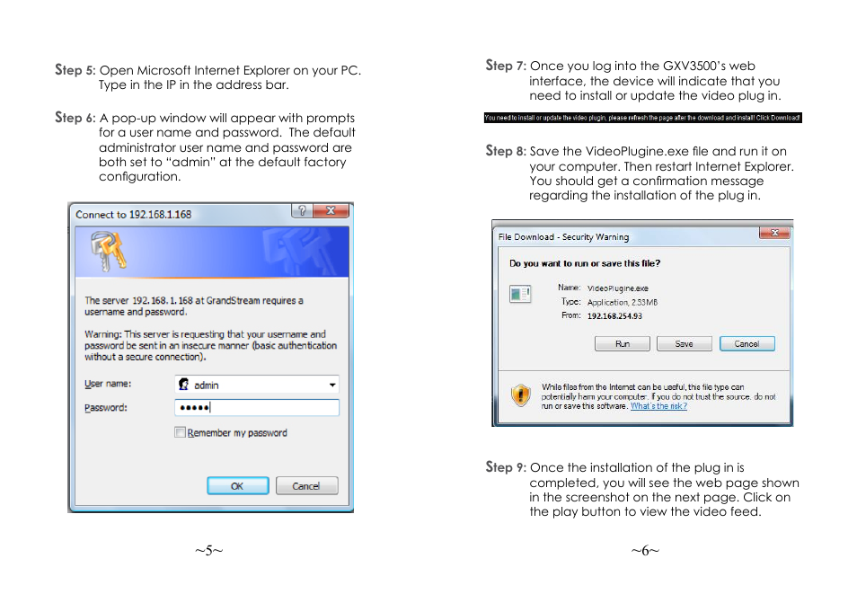 Grandstream GXV3500 Quick Installation Guide User Manual | Page 5 / 32