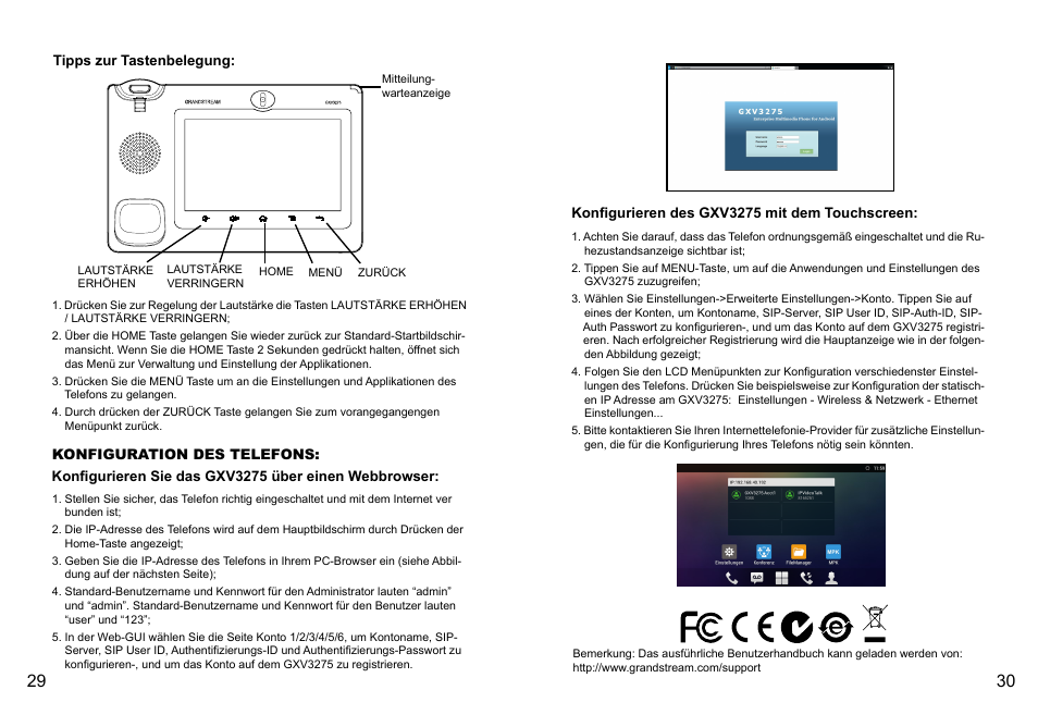 Grandstream GXV3275 Quick Installation Guide User Manual | Page 17 / 26