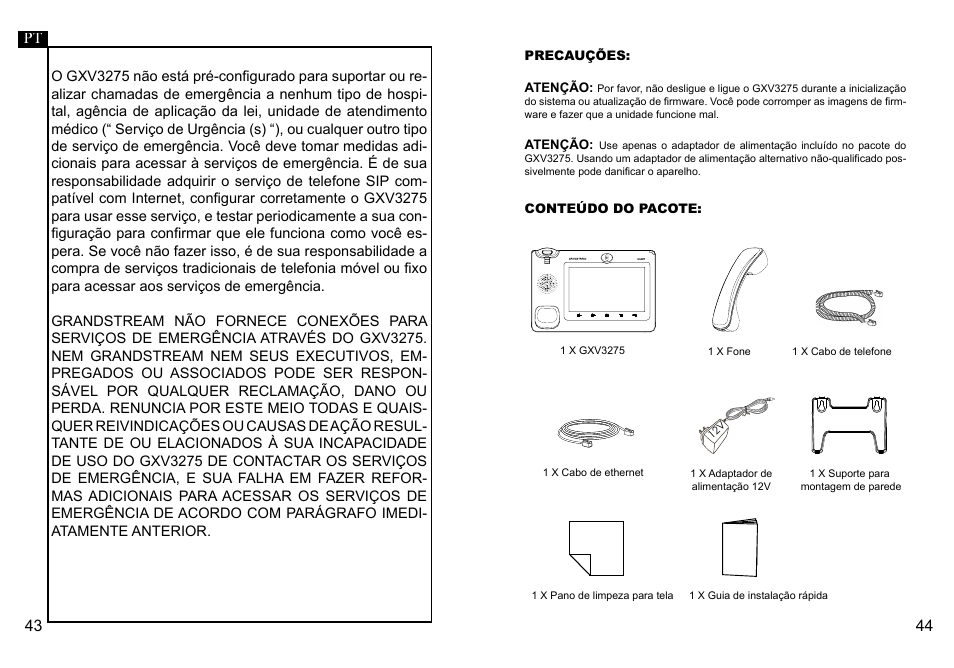 Grandstream GXV3275 Quick Installation Guide User Manual | Page 24 / 26