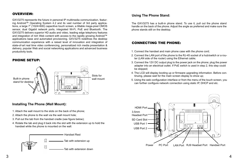 Grandstream GXV3275 Quick Installation Guide User Manual | Page 4 / 26