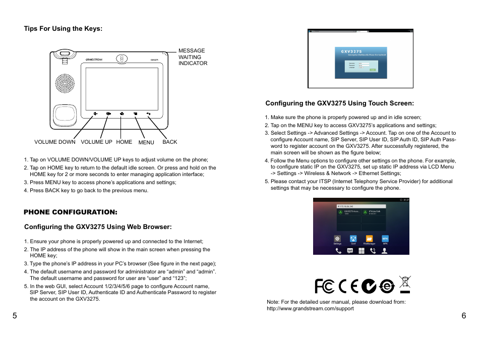 Grandstream GXV3275 Quick Installation Guide User Manual | Page 5 / 26