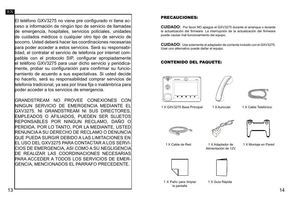 Grandstream GXV3275 Quick Installation Guide User Manual | Page 9 / 26