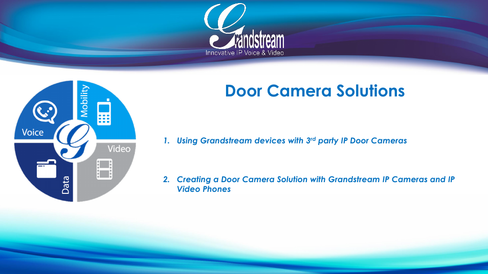 Door camera solutions | Grandstream Door Phone Guide User Manual | Page 2 / 22