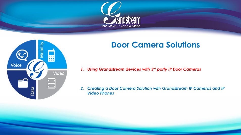 Door camera solutions | Grandstream Door Phone Guide User Manual | Page 7 / 22