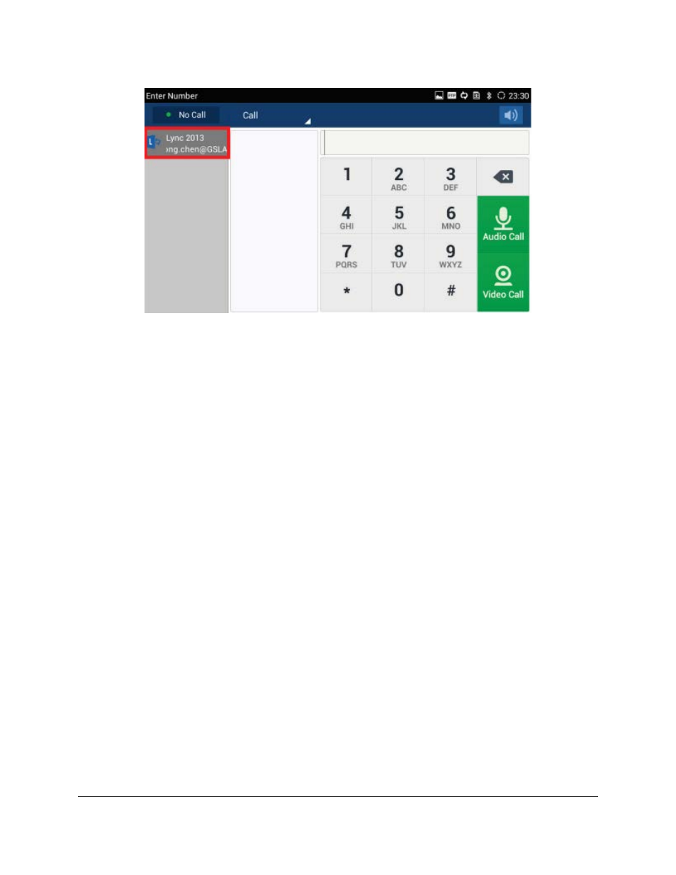 Figure 15: showing lync account as primary account | Grandstream GXV3275 Microsoft Lync Setup Guide User Manual | Page 13 / 13